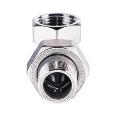 Соединитель латунь хром американка Ду 40 (1 1/2") угловой ВР/НР R19 Giacomini R19X017