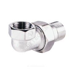 Соединитель латунь хром американка Ду 40 (1 1/2") угловой ВР/НР R19 Giacomini R19X017