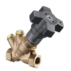 Клапан балансировочный ручной бронза Hydrocontrol VTR Ду 25 Rp1" Ру25 ВР Kvs=8.89м3/ч с измерительными ниппелями Oventrop 1060108