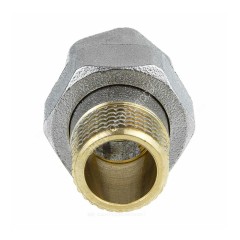 Соединитель латунь никель американка Ду 15 (1/2") прямой ВР/НР 9013 ГОСТ 32585-2013 Aquasfera 9013-01