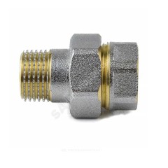Соединитель латунь никель американка Ду 20 (3/4") прямой ВР/НР 9013 ГОСТ 32585-2013 Aquasfera 9013-02
