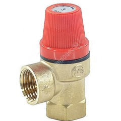 Клапан предохранительный угловой латунь Ду 15х20 ВР G1/2"хG3/4" Рср=8бар Benarmo