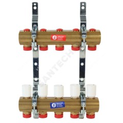 Группа коллекторная латунь 1" ВР/ВР 2 вых 3/4" НР под евроконус R553D Giacomini R553ZY042