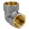Угольник латунь никель Ду 32 (1 1/4") ВР/ВР 9001 ГОСТ 32585-2013 Aquasfera 9001-04