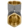 Угольник латунь никель Ду 40 (1 1/2") ВР/ВР 9001 ГОСТ 32585-2013 Aquasfera 9001-05