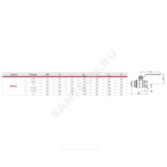 Кран шаровой латунь хром R854L Ду 25 Ру28 ВР/НР полнопроходной рычаг красный Giacomini R854LX025
