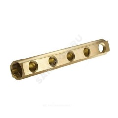 Коллектор латунь 3/4" ВР/ВР на 3 вых 3/8" ВР м/о 40мм Апогей 422625