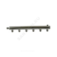 Коллектор нержавеющая сталь Ду 40 1 1/2" НР на 6 вых 1/2" НР м/о 150мм Элит-Металл 3284