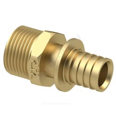 Муфта для PE-X/PE-RT труб аксиальная латунь Дн 25х1" НР RTP (РосТурПласт) 28347