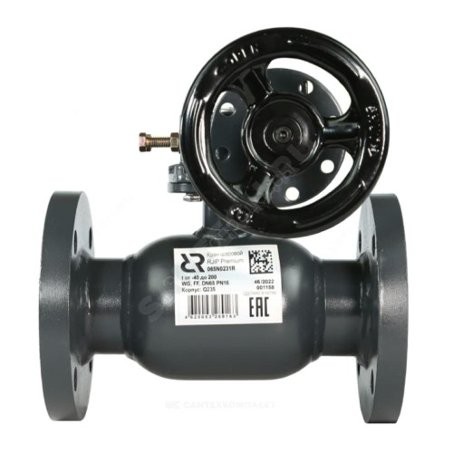 Кран шаровой сталь Jip-R Premium FF Ду 350 Ру16 фл с редуктором Ридан 065N0271GR