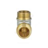 Угольник латунь никель реборда Ду 20 (3/4") НР/НР 9005 ГОСТ 32585-2013 Aquasfera 9005-02