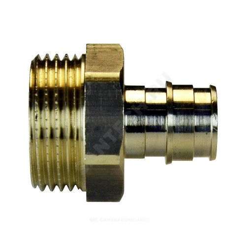 Муфта для PE-X труб радиальная латунь Дн 20х1/2" НР РОС