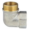 Угольник латунь никель реборда Ду 15 (1/2") ВР/НР 9006 ГОСТ 32585-2013 Aquasfera 9006-01