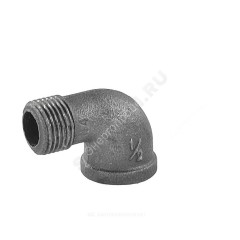 Угольник проходной чугун Ду 32 (1 1/4") ВР/НР Fittex PLUS