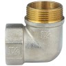Угольник латунь никель реборда Ду 32 (1 1/4") ВР/НР 9006 ГОСТ 32585-2013 Aquasfera 9006-04