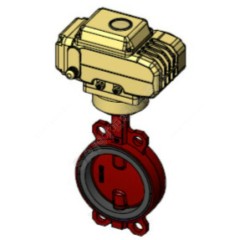 Затвор дисковый поворотный чугун VPI4448R-N24EP Ду 125 Ру16 межфл с электроприводом 230В диск чугун манжета EPDM Tecofi VPI4448R-N24EP0125