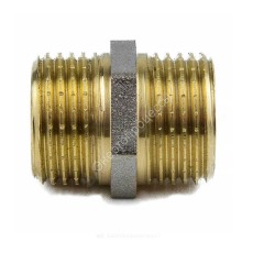 Ниппель латунь никель Ду 20 (3/4") НР 9022 ГОСТ 32585-2013 Aquasfera 9022-02