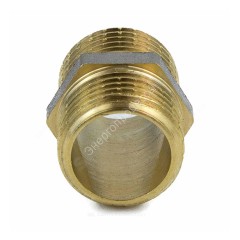 Ниппель латунь никель Ду 25 (1") НР 9022 ГОСТ 32585-2013 Aquasfera 9022-03