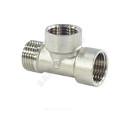 Тройник латунь никель Ду 20 (3/4") ВР/ВР/НР SantechSystems