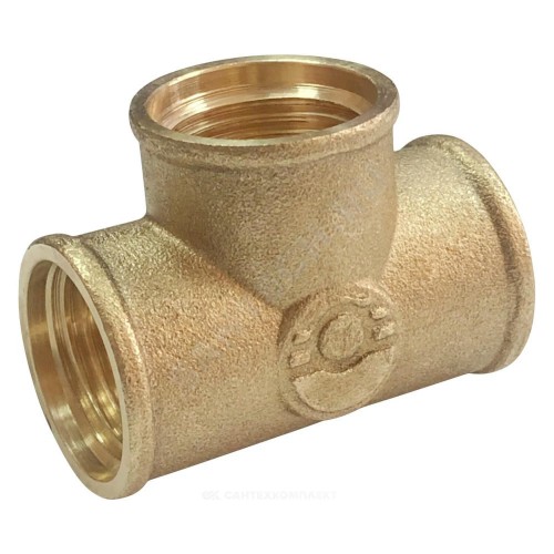 Тройник латунь Ду 15 (1/2") ВР/ВР VALFEX VF.130.L.012