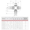 Клапан смесительный термостатический седельный латунь R156-2 Ду 25 Ру10 1" НР Kvs=5м3/ч Tн=30-65C Tmax=85С с защитой от ожога Giacomini R156Y225