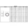 Футорка чугун оц Ду 40х15 (1 1/2"х1/2") НР/ВР Fittex PLUS