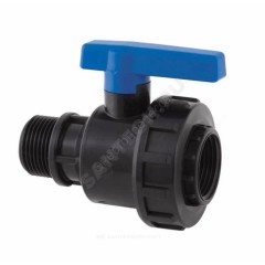 Кран шаровой компрессионный 3/4"x3/4" НР/ВР Ру10 RTP (РосТурПласт) 19028