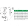 Затвор дисковый поворотный чугун VPI4448R2C-08EP Ду 150 Ру16 межфл с редуктором диск чугун манжета EPDM с концевыми выключателями Tecofi VPI4448R2C-08EP0150