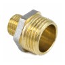 Ниппель латунь никель переходной Ду 25х15 (1"х1/2") НР 9023 ГОСТ 32585-2013 Aquasfera 9023-04
