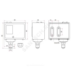 Реле давления РД-2Р 0.5-1.6МПа G1/4" IP44 110C Росма 00000004009
