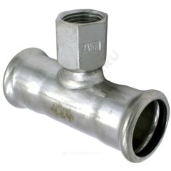 Тройник сталь нерж AISI 316L Дн 35х1/2"х35 Ру16 пресс/ВР Inoxpres RM 189102035