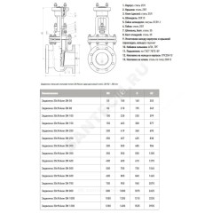 Задвижка клиновая сталь газ 30с964нж Ду 80 Ру25 фл под электропривод присоединение по ОСТ «А» МЗТА