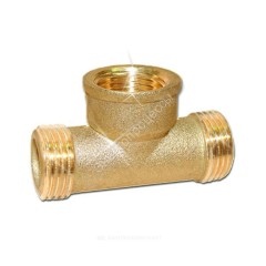 Тройник латунь Ду 15 (1/2") НР/ВР/НР Цветлит ZW50084
