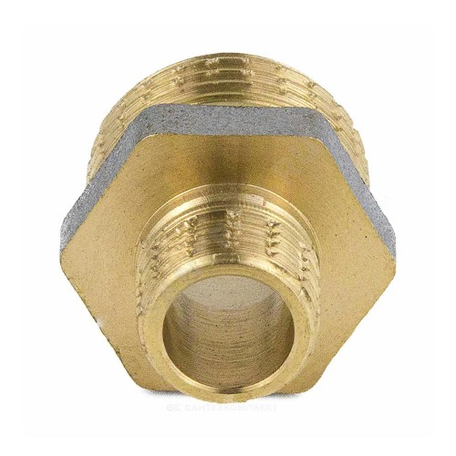 Ниппель латунь никель переходной Ду 25х20 (1"х3/4") НР 9023 ГОСТ 32585-2013 Aquasfera 9023-05