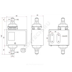 Реле давления РДД-2Р 1-6бар G1/4" 220В IP42 110C Росма 00000004014