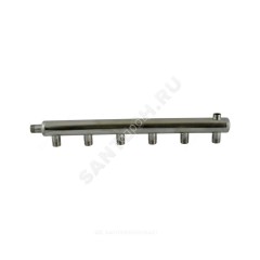 Коллектор нержавеющая сталь Ду 40 1 1/4" НР на 7 вых 3/4" НР м/о 150мм Элит-Металл 3375