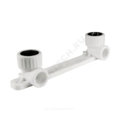 Планка PP-R монтажная серая Дн 25х3/4" НР под смеситель с водорозетками VALFEX 10124125Г