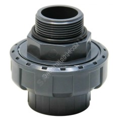 Муфта ПВХ серая под клеевое соед разъемная Дн 50х1 1/2" НР Aquaviva BMG50112