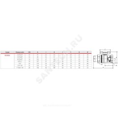 Кран шаровой латунь со спускником R259DS хром Ду 20х25 Ру42 ВР/"американка" 3/4"x1" бабочка красная переходной со спускником Giacomini R259SX006