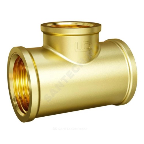 Тройник латунь переходной Ду 25х20х25 (1"х3/4"х1") ВР LD LD.65.523.25x20x25