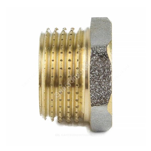 Футорка латунь никель Ду 15х10 (1/2"х3/8") НР/ВР 9024 ГОСТ 32585-2013 Aquasfera 9024-01