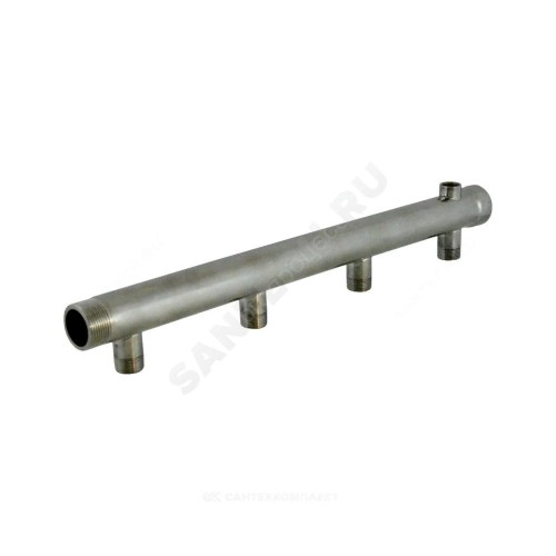 Коллектор нержавеющая сталь Ду 32 1 1/4" ВР/НР на 2 вых 3/4" НР м/о 50мм Элит-Металл 3000