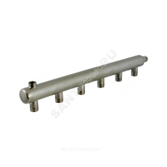 Коллектор нержавеющая сталь Ду 40 1 1/2" НР на 3 вых 3/4" НР м/о 150мм Элит-Металл 3401