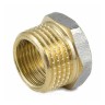 Футорка латунь никель Ду 20х15 (3/4"х1/2") НР/ВР 9024 ГОСТ 32585-2013 Aquasfera 9024-02
