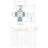 Клапан смесительный термостатический латунь 518 Ду 32 Ру10 НР Kvs=5м3/ч Tн=30-65C Tmax=90С OR 0518.033
