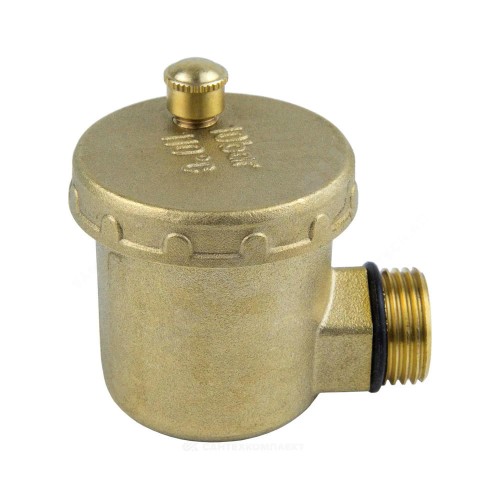 Воздухоотводчик автоматический латунь 5004 Ду 15 Ру10 G1/2" НР угловой Aquasfera 5004-01