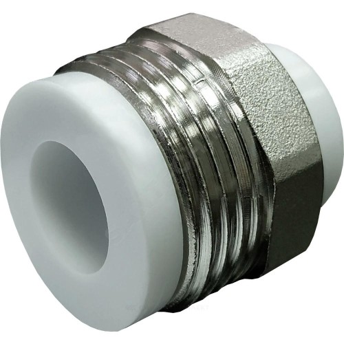 Штуцер PP-R комбинированный белый Дн 25х1" НР VALFEX 10134025