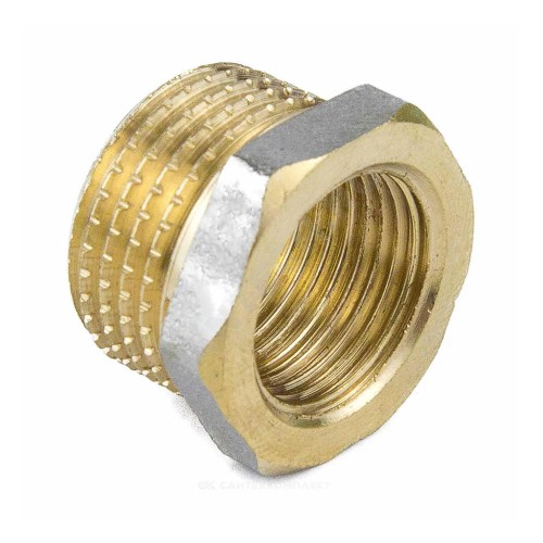 Футорка латунь никель Ду 25х15 (1"х1/2") НР/ВР 9024 ГОСТ 32585-2013 Aquasfera 9024-03