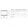 Ниппель латунь никель Ду 20 (3/4") НР VALFEX VF.582.N.034