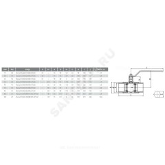 Кран шаровой сталь газ КШ.Ц.М.GAS Ду 40 Ру40 ВР L=155мм LD КШ.Ц.М.GAS.040.040.Н/П.02